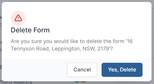 Deleting Forms logo