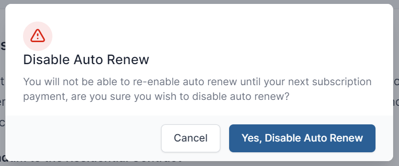 Disable Auto Renew logo