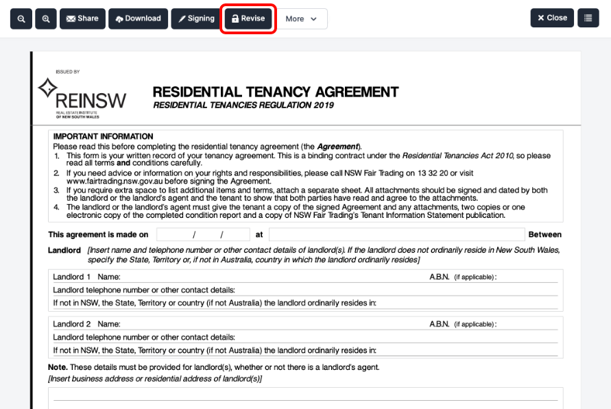 Revise Forms toolbar location